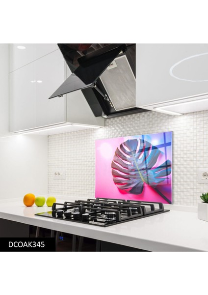 Cam Ocak Arkası Koruyucu | Yaprak