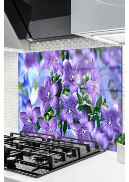 Cam Ocak Arkası Koruyucu Ankastre Arkası Koruyucu | Çiçek