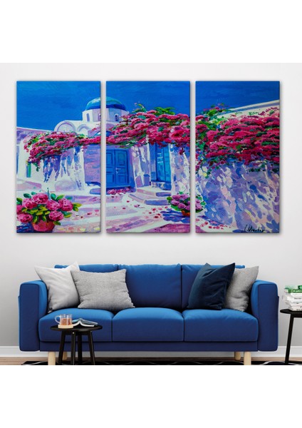 Yunanistan Santorini Dekoratif Duvar Tablosu-3677 modelleri