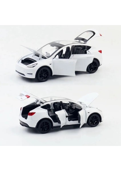 Tesla Model Y 1:32 Model Maket Araba Beyaz