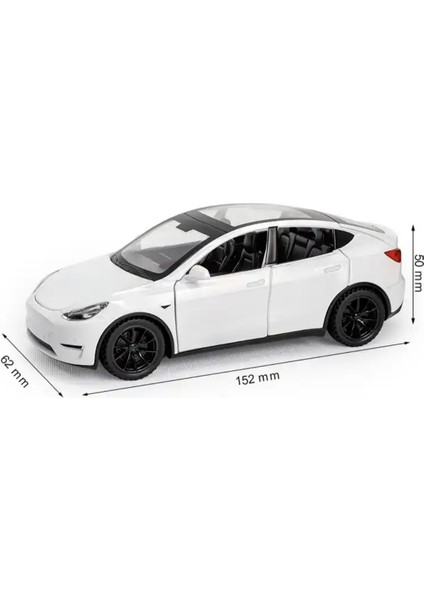Tesla Model Y 1:32 Model Maket Araba Beyaz