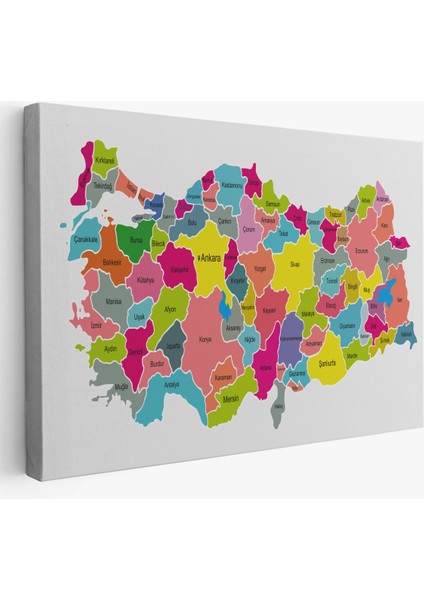 Türkiye Haritası Kanvas Tablo-1023 fiyatları