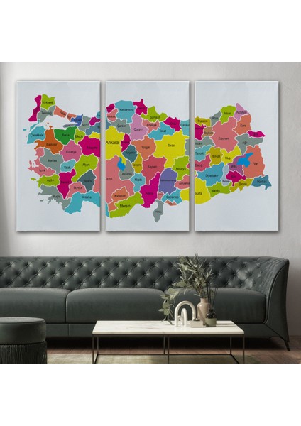 Türkiye Haritası Kanvas Tablo-1023 modelleri