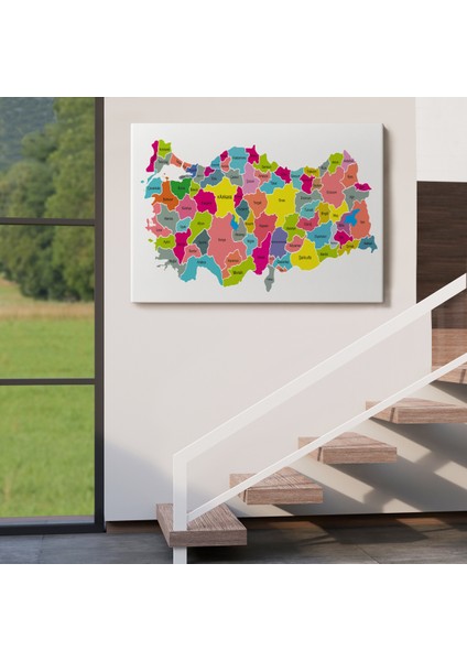 Türkiye Haritası Kanvas Tablo-1023 indirimleri