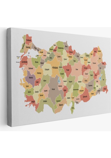 Türkiye Haritası Kanvas Tablo Eğitici ve Öretici Dekoratif Tablo Tablo 3129 fiyatları