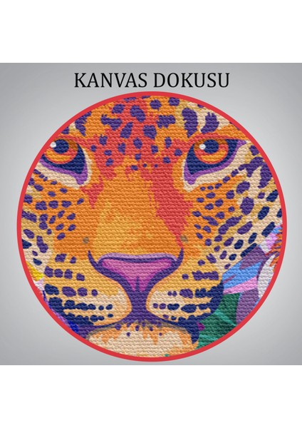 Hawai Temalı Leopar Dekoratif Kanvas Tablo-5814