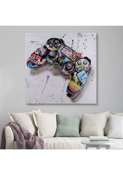 Joy Stick Graffiti Kanvas Duvar Tablosu, Banksy Sokak Graffiti Posteri-5345