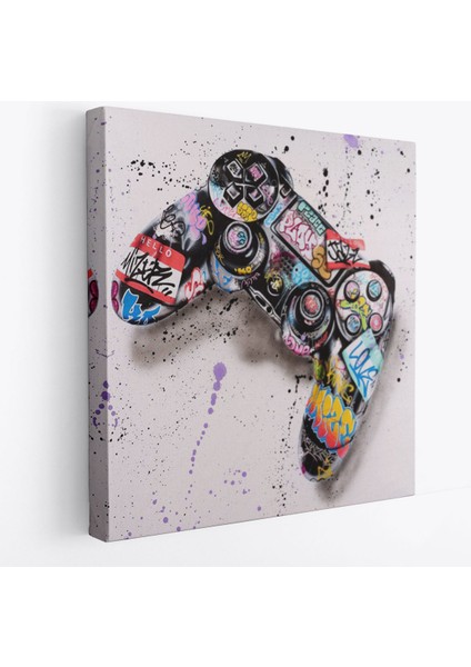 Joy Stick Graffiti Kanvas Duvar Tablosu, Banksy Sokak Graffiti Posteri-5345
