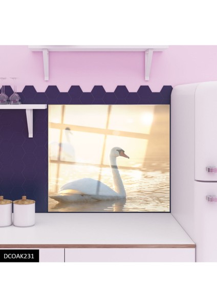 Cam Ocak Arkası Koruyucu Ankastre Arkası Koruyucu | Kuğu modelleri