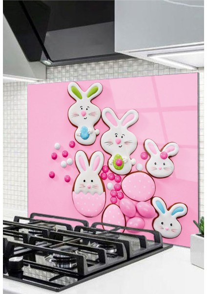 Cam Ocak Arkası Koruyucu Ankastre Arkası Koruyucu | Tavşan