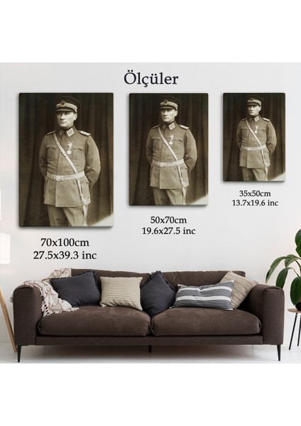 Atatürk Portre Tablosu Türkiye Cumhuriyeti Kurucusu Mustafa Kemal Atatürk Dekoratif Tablo-Cu-73