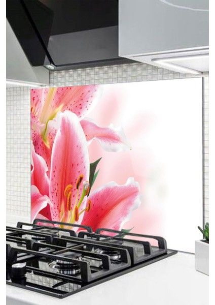 Cam Ocak Arkası Koruyucu Ankastre Arkası Koruyucu | Çiçek