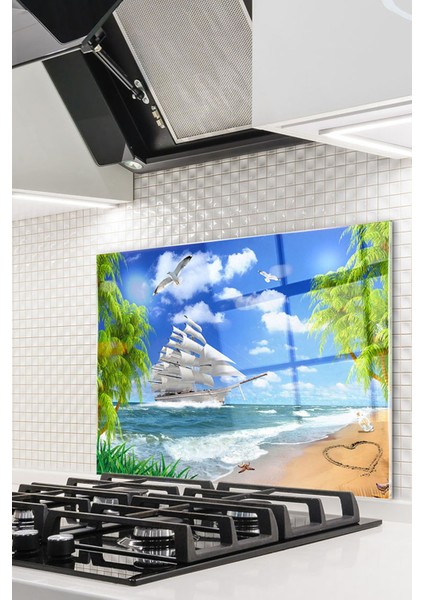 Cam Ocak Arkası Koruyucu Ankastre Arkası Koruyucu | Deniz