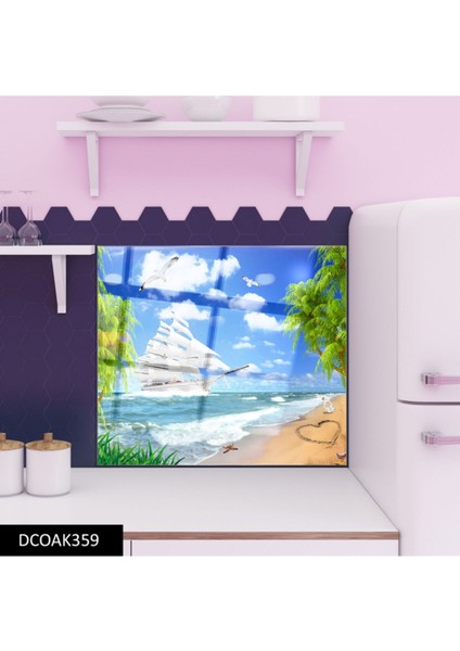 Cam Ocak Arkası Koruyucu Ankastre Arkası Koruyucu | Deniz modelleri