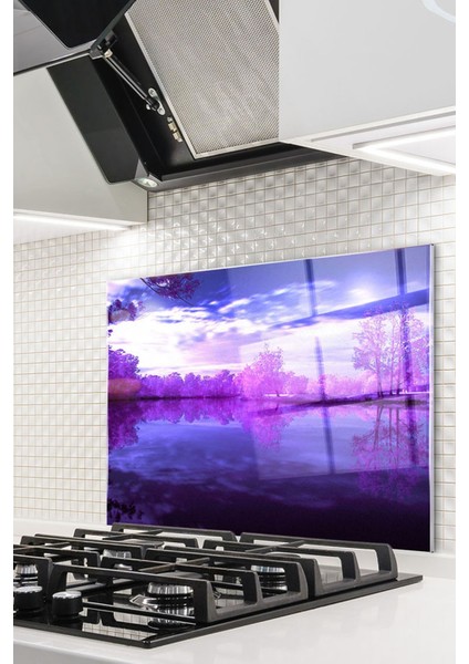 Cam Ocak Arkası Koruyucu Ankastre Arkası Koruyucu | Doğa