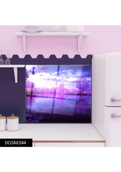 Cam Ocak Arkası Koruyucu Ankastre Arkası Koruyucu | Doğa modelleri