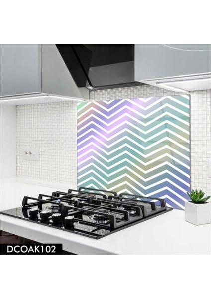 Cam Ocak Arkası Koruyucu | Renkli Model