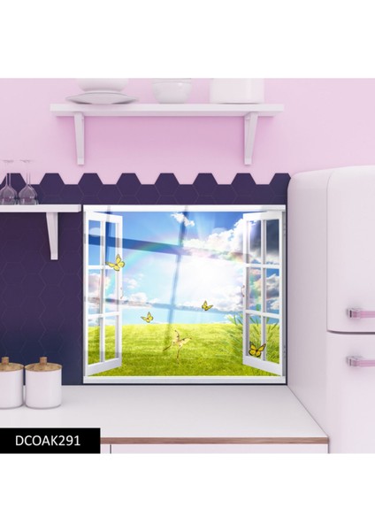 Cam Ocak Arkası Koruyucu Ankastre Arkası Koruyucu | Pencere ve Kelebek modelleri