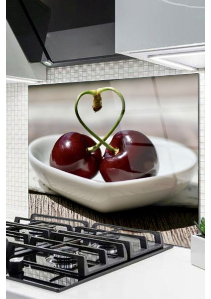 Cam Ocak Arkası Koruyucu Ankastre Arkası Koruyucu | Kiraz