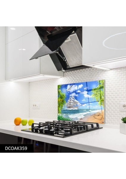 Cam Ocak Arkası Koruyucu | Deniz