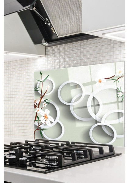 Cam Ocak Arkası Koruyucu Ankastre Arkası Koruyucu | Halkalar