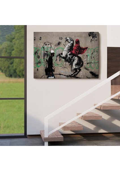 Banksy Napolyon Geçişi Alpler Kanvas Tablosu-5094