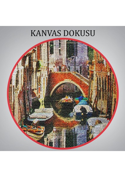 Venedik Balkonu ve Sandallar Dekoratif Kanvas Duvar Tablosu-5823 indirimleri