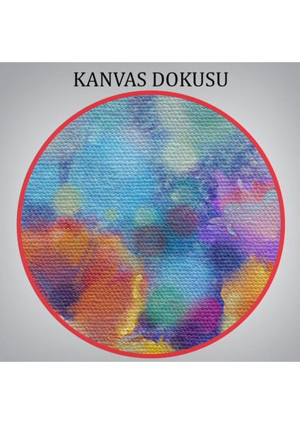 Soyut Çiçekler Suluboya Görünüm Dekoratif Kanvas Duvar Tablosu-5830 indirimleri