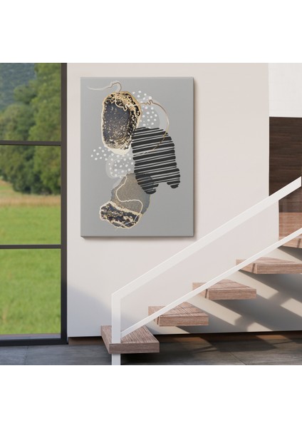 Geometrik Formda Soyut Desenler Dekoratif Kanvas Tablo-5182 fırsatları