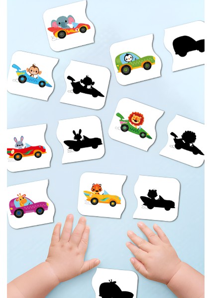 Eşleştirme Oyunu Ahşap Iki Parçalı Bebek Puzzle ve Okul Öncesi Puzzle Eğitici Oyuncak