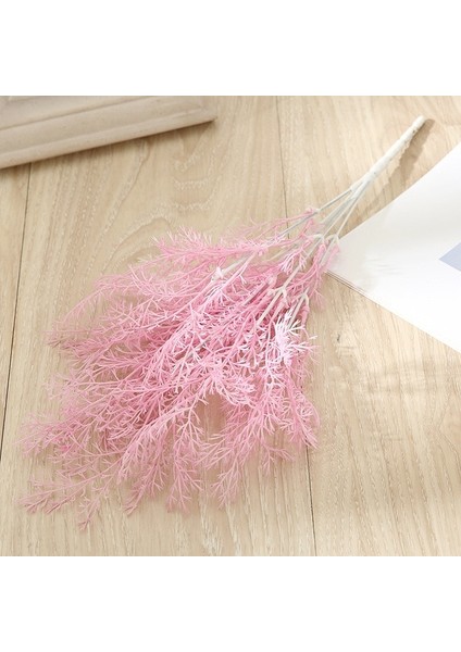 Pembe Yapay Çiçek Kırağı Çim Puslu Çam Kumaş Simülasyon Çiçek Fotoğraf Prop Düğün Parti Ev Masa Süsü Aksesuarları (Yurt Dışından)
