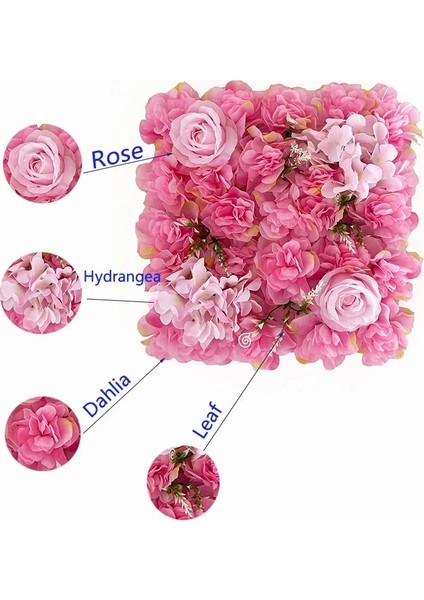Pembe Çiçek Duvar Yapay Gül Çiçek Duvar Panelleri Ortanca Şakayık ile Bebek Duş Arka Plan Ev Partisi Faaliyetleri Veya Düğün Dekorasyon Için (Yurt Dışından)