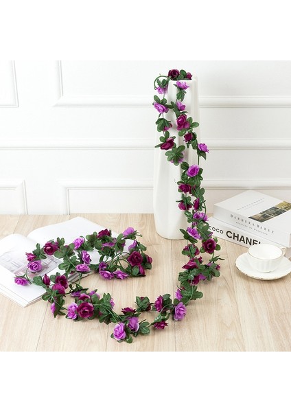 B-5 250 cm Yapay Çiçek Sarmaşık Asma Ev Düğün Dekorasyon Gül Sahte Çiçek Asma Halat Diy Asılı Ipek Çiçek (Yurt Dışından) fiyatları