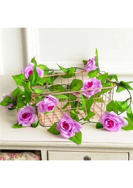 B-5 250 cm Yapay Çiçek Sarmaşık Asma Ev Düğün Dekorasyon Gül Sahte Çiçek Asma Halat Diy Asılı Ipek Çiçek (Yurt Dışından) indirimleri