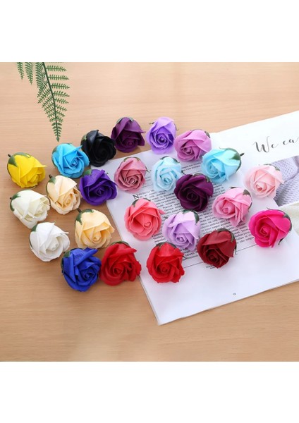 Açık Pembe 10 Adet 10/20 Adet Sabun Güller Kafaları Düğün Sevgililer Günü Hediyesi Dekoratif Çiçek Duvar Diy Hediye Kutusu Ev Dekor Yapay Çiçekler (Yurt Dışından)