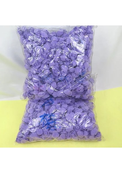 Mor 100 Adet 100/1000 Adet 3.0 Mini Gül Yapay 3.5 cm Köpük Güller Pe Çiçek Kafa Dıy Oyuncak Ayı Tavşan Paskalya Doğum Günü Sevgililer Günü Ev Dekorasyonu (Yurt Dışından)