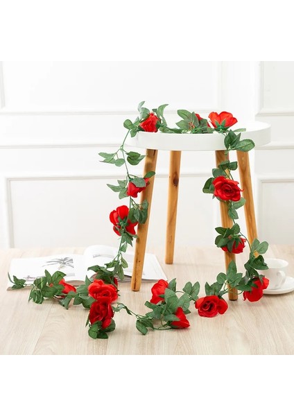 Stil-11 Ipek Yapay Gül Asma Asılı Çiçekler Duvar Dekorasyonu Için Rattan Sahte Bitkiler Çelenk Bırakır Romantik Düğün Ev Dekorasyon (Yurt Dışından) fırsatları