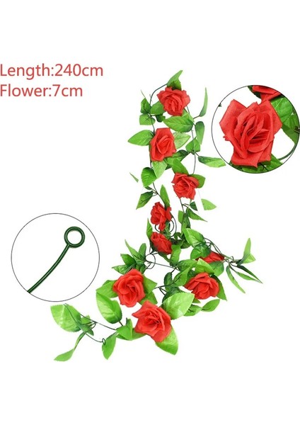 Stil-11 Ipek Yapay Gül Asma Asılı Çiçekler Duvar Dekorasyonu Için Rattan Sahte Bitkiler Çelenk Bırakır Romantik Düğün Ev Dekorasyon (Yurt Dışından) indirimleri