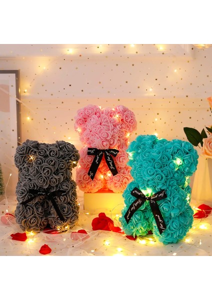 Pembe Ayı 1 Kutu 25 cm Teddy Rose Ayı Kutusu Yapay Pe Çiçek Sevgililer Günü Kız Arkadaşı Kadın Anneler Günü Hediyesi Düğün Brithday Partisi (Yurt Dışından) indirimleri
