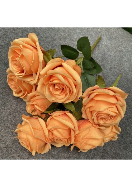 No 14 1 Buket 9 Kafaları Yapay Şakayık Çay Gül Çiçek Kamelya Ipek Sahte Çiçek Flores Dıy Ev Bahçe Düğün Dekorasyon Için (Yurt Dışından)