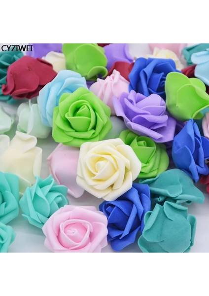 F07 Kırmızı 50 Adet 50 Adet 4 cm Sahte Pe Köpük Gül Çiçek Kafa Yapay Çiçek Düğün Doğum Günü Partisi Ev Dekorasyon Için Dıy Çelenk Çelenk Zanaat (Yurt Dışından) fiyatları