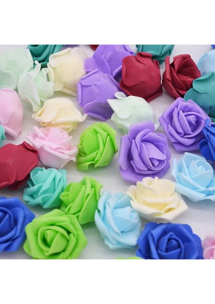 F07 Kırmızı 50 Adet 50 Adet 4 cm Sahte Pe Köpük Gül Çiçek Kafa Yapay Çiçek Düğün Doğum Günü Partisi Ev Dekorasyon Için Dıy Çelenk Çelenk Zanaat (Yurt Dışından) modelleri