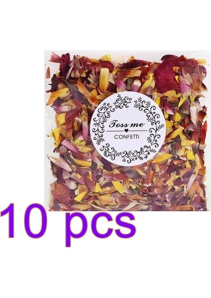 10 Paket 10 Paket Doğal Düğün Konfeti Kurutulmuş Çiçek Yaprakları Pop Gelin Duş Doğum Günü Partisi Dıy Dekorasyon Biyobozunur Gül Konfeti (Yurt Dışından)