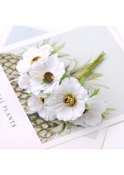 Mavi 1 Demet/6 Adet 4cm Mini Haşhaş Buketi Ipek Yapay Çiçek Düğün Iyilik Kutusu Gül Sahte Çiçekler Dıy Scrapbooking Için (Yurt Dışından)