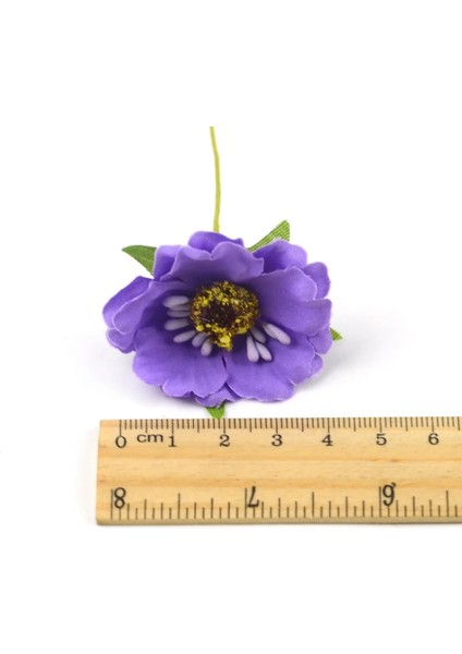 Mavi 1 Demet/6 Adet 4cm Mini Haşhaş Buketi Ipek Yapay Çiçek Düğün Iyilik Kutusu Gül Sahte Çiçekler Dıy Scrapbooking Için (Yurt Dışından)
