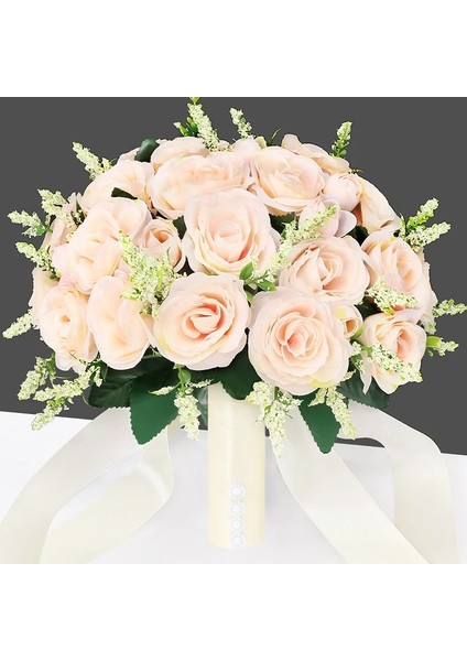Buket 3 Düğün Buket Gelin Nedime Düğün Aksesuarları Ipek Kurdele Yapay Güller Çiçek Tutan Gelin Mariage Buket Şekerleri (Yurt Dışından)