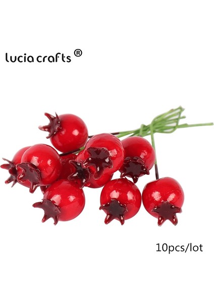 Stil 27 1 Adet Lucia Craft Karışık Kırmızı Yapay Çiçek Kiraz Ercik Meyveleri Paketi Dıy Noel Düğün Pastası Hediye Kutusu Çelenkler Dekor D0311 (Yurt Dışından)