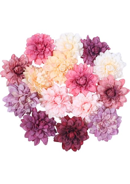 Turuncu 5 Adet 5 Adet Dahlia Yapay Ipek Çiçekler Düğün Ev Dekorasyon Için Kafaları Dıy Çelenk Hediye Kutusu Scrapbooking Craft Sahte Çiçek Kafa (Yurt Dışından)