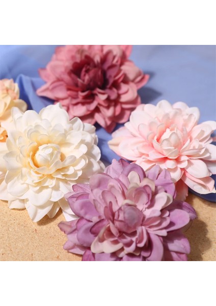 Turuncu 5 Adet 5 Adet Dahlia Yapay Ipek Çiçekler Düğün Ev Dekorasyon Için Kafaları Dıy Çelenk Hediye Kutusu Scrapbooking Craft Sahte Çiçek Kafa (Yurt Dışından)