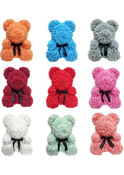 Açık Yeşil 40 cm 25/40 cm Gül Ayı Kalp Yapay Çiçek Gül Teddy Bear Kadınlar Için Sevgililer Günü Düğün Doğum Günü Noel Hediyesi Dropshipping (Yurt Dışından)